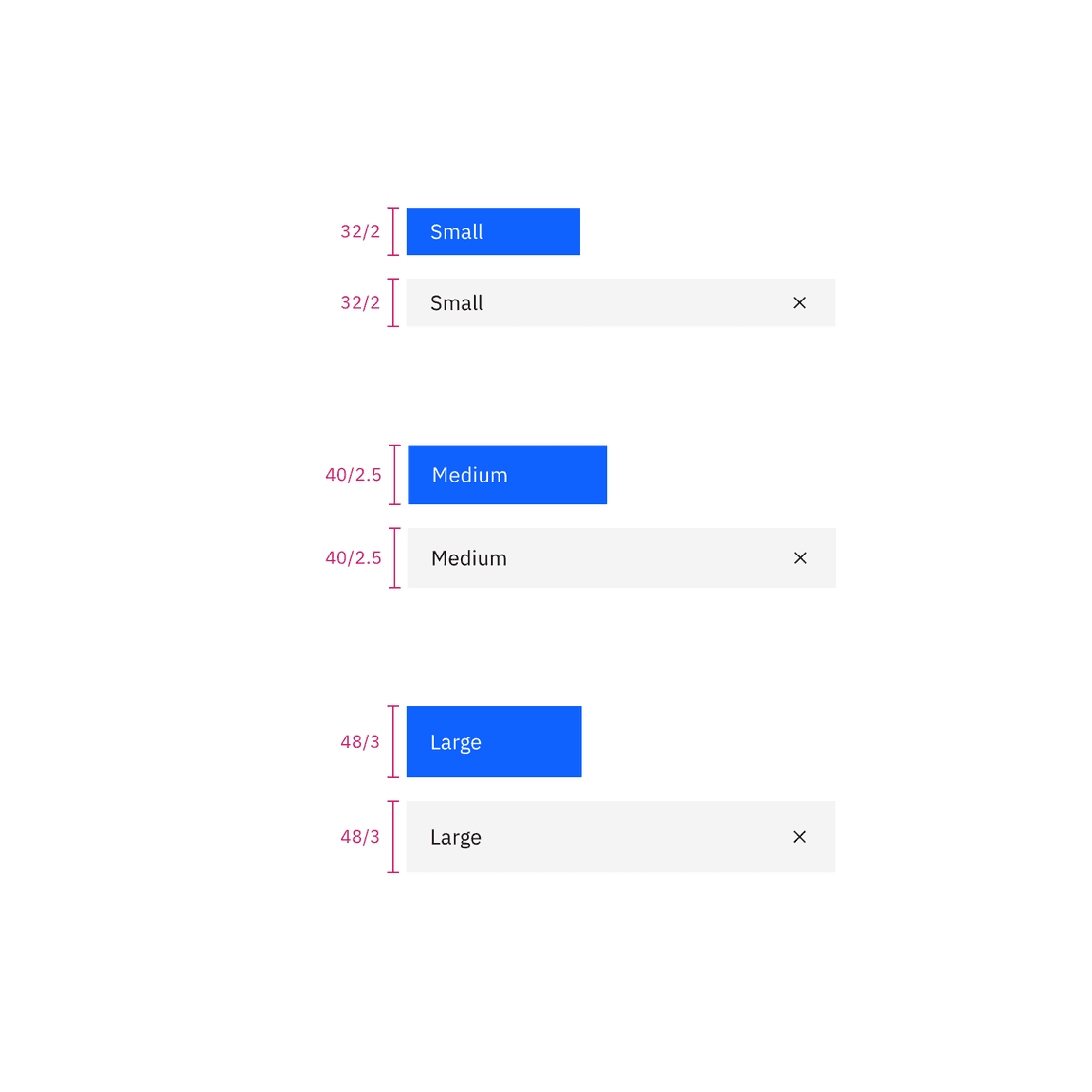 Sizes for file and button Sizes for file and button